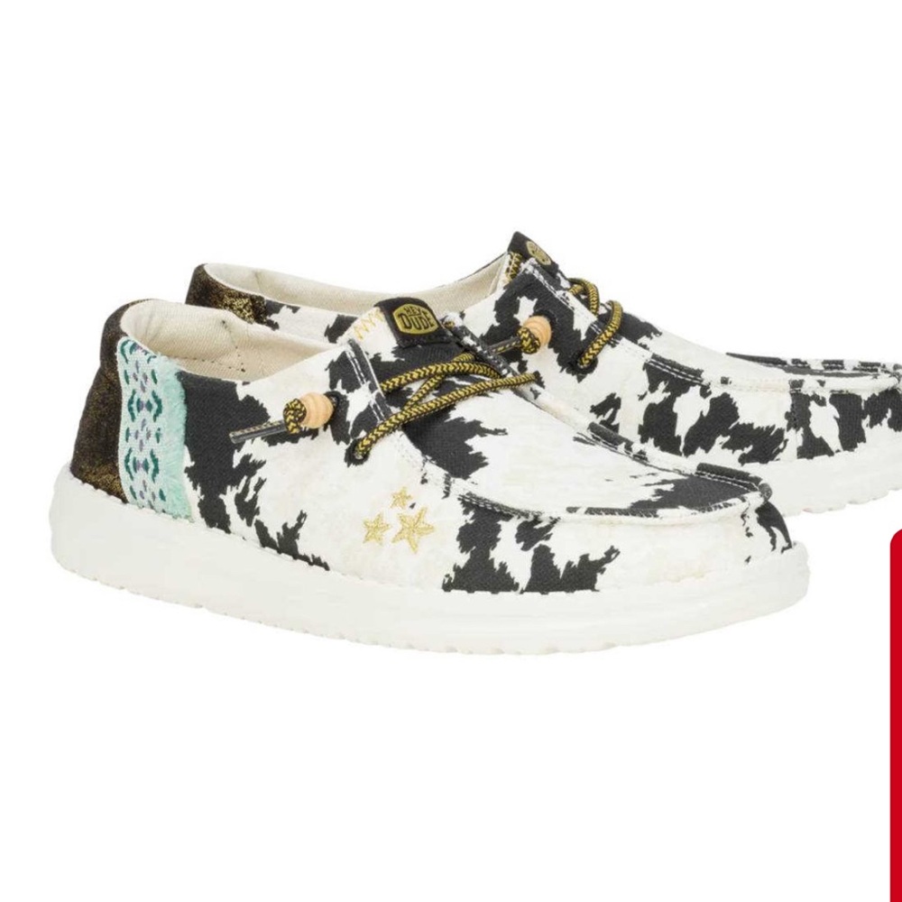 Hey Dude Women's Wendy Disco Cow Slip On Shoes